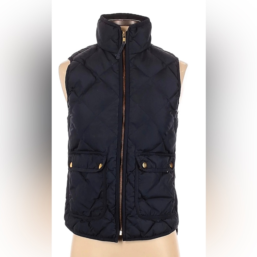 J.Crew Quilted Black Vest